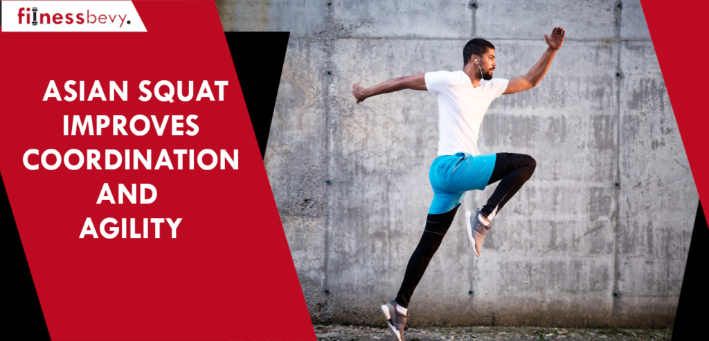 Active man Jumping Image represents that Asian squat improves coordination and agility