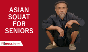 Asian squat for seniors featured image: featuring an Asian elderly man in an Asian squat