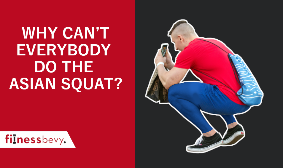 Man in red shirt taking picture sat in an Asian squat with difficulty featured image for the post titled why can't everybody do an Asian squat