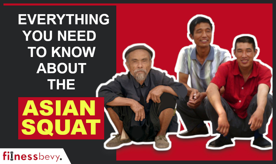 three men sitting in the Asian squat position featured image for blog post tittled Asian Squat A to Z Information in One Article